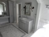 Custom Bath Cabinets designed, built, and installed by Kremers Cabinets Inc.